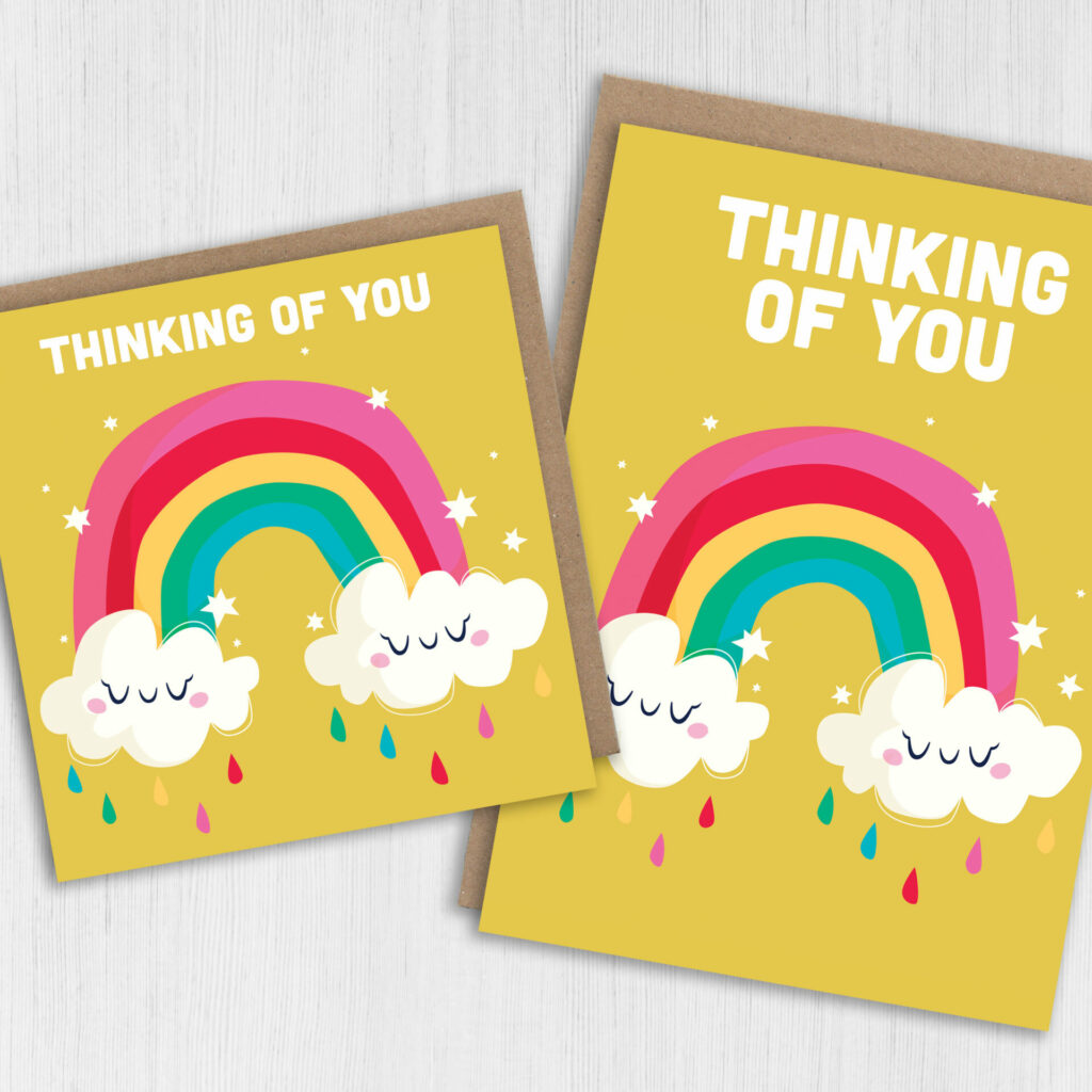 Rainbow thinking of you card – Prints With Personality