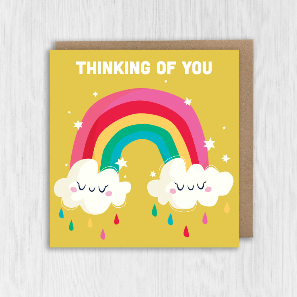 Rainbow thinking of you card – Prints With Personality