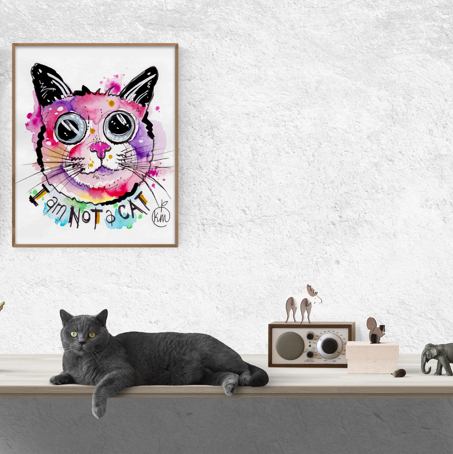 Katriona Macintosh Collection I Am Not A Cat Prints With Personality