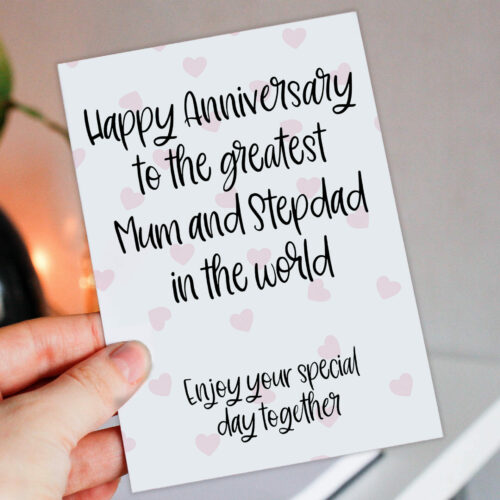 Anniversary card: Greatest Mum and Stepdad in the world – Prints With ...