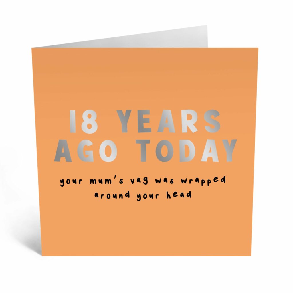 18th birthday card: 18 years ago today – Prints With Personality