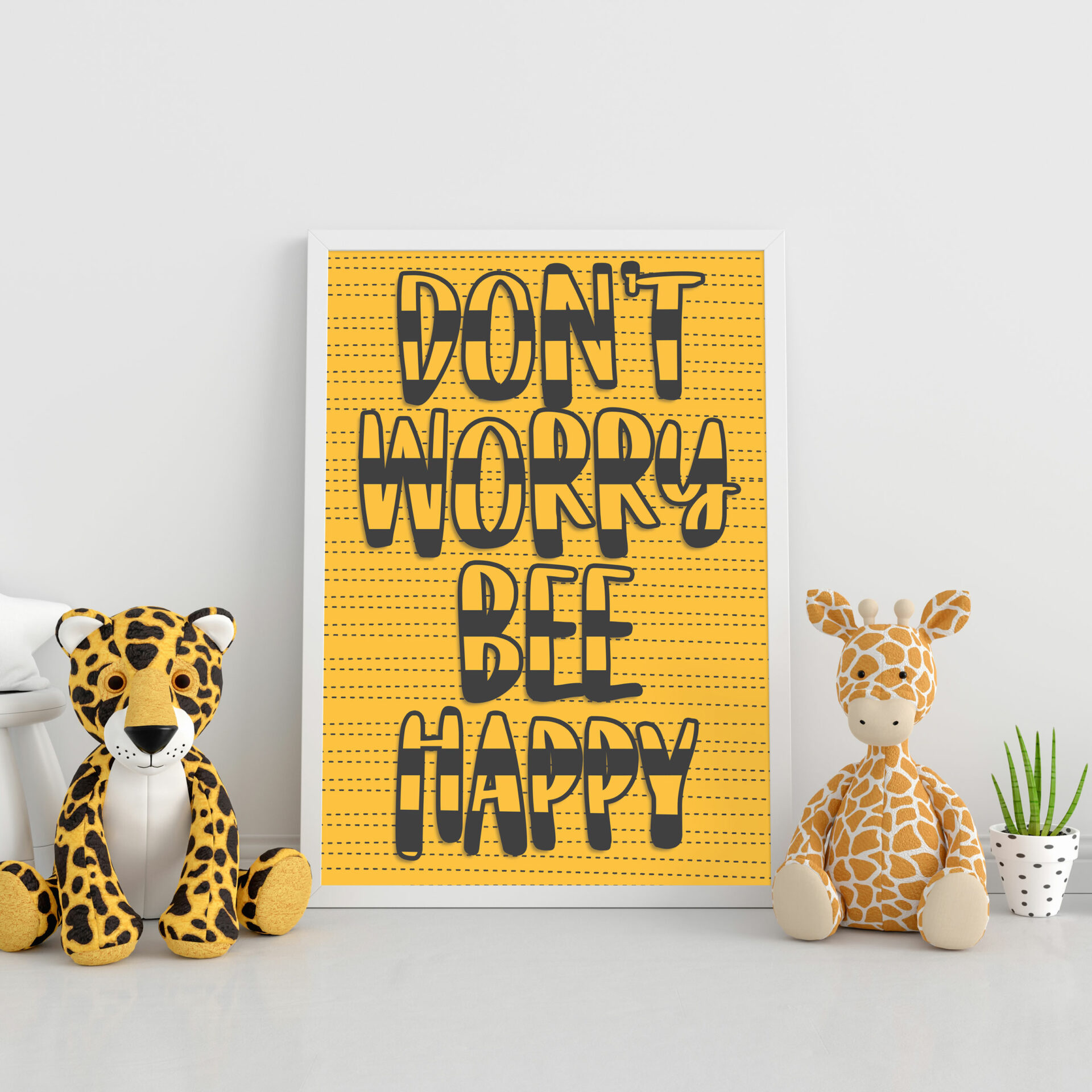 Don't worry, bee happy print – Prints With Personality