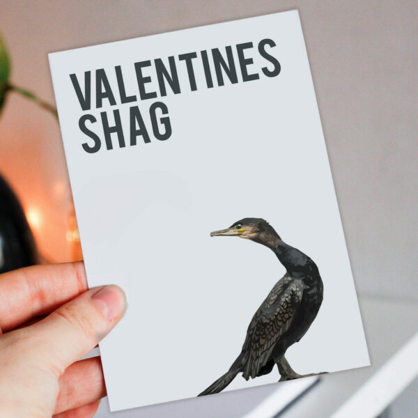 Valentines shag funny, rude, innuendo, bird, birdwatcher Valentine's Day card for wife, husband, partner (Size A6/A5/A4/Square 6x6")