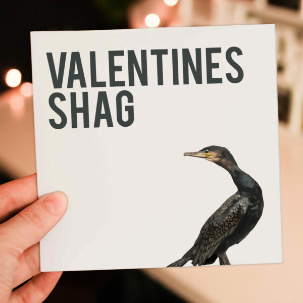 Valentines shag funny, rude, innuendo, bird, birdwatcher Valentine's Day card for wife, husband, partner (Size A6/A5/A4/Square 6x6")