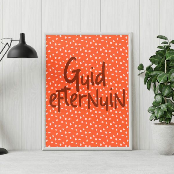 Guid efternuin Scottish, Scotland, Glasgow, Edinburgh dialect, phrases, sayings print, wall art, wall decor (Size: A5/A4/A3)