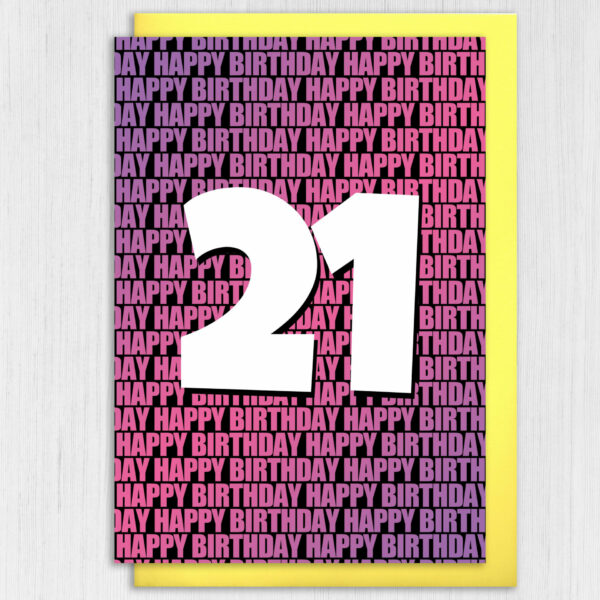 Any age, 16th, 18th, 21st, 30th, 40th, 50th, 60th, 70th happy birthday card in blue or pink (Size A6/A5/A4/Square 6x6")