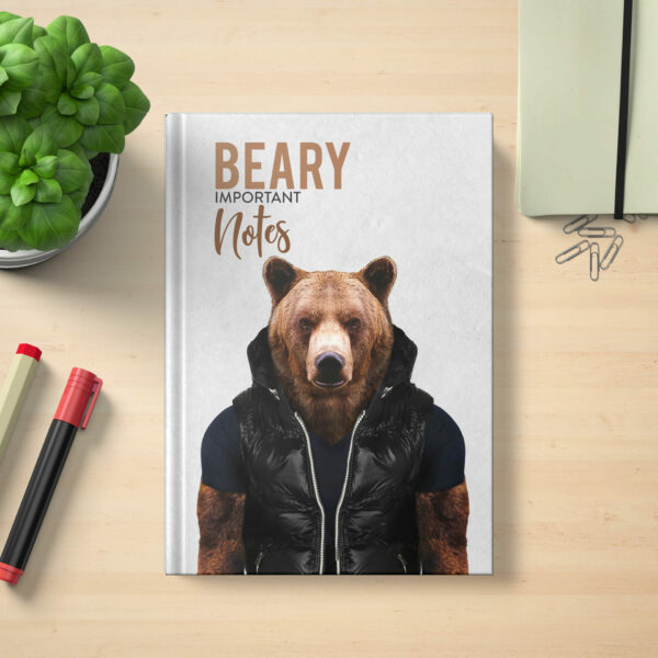 Beary important notes hardcover notebook (Animalyser)