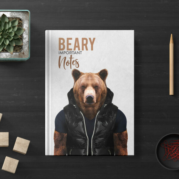 Beary important notes hardcover notebook (Animalyser)