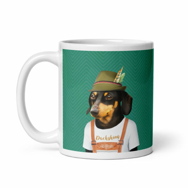 Dachshund, dog wearing clothes 11oz, 20z ceramic mug, unique gift, present, stocking filler, Secret Santa drinkware, cup for tea, coffee