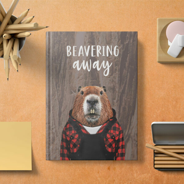 Beavering away hardcover notebook (Animalyser)