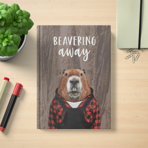 Beavering away hardcover notebook (Animalyser)