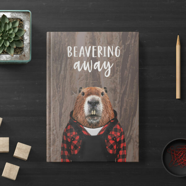 Beavering away hardcover notebook (Animalyser)