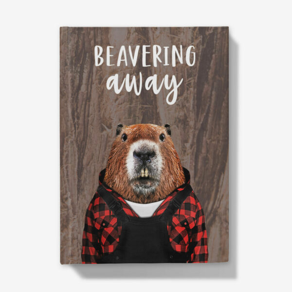 Beavering away hardcover notebook (Animalyser)