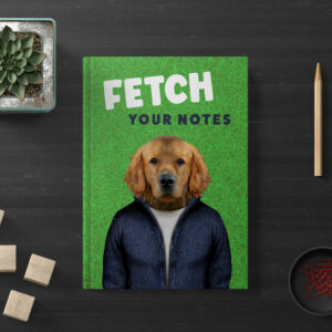 Fetch your notes retriever hardcover notebook (Animalyser)